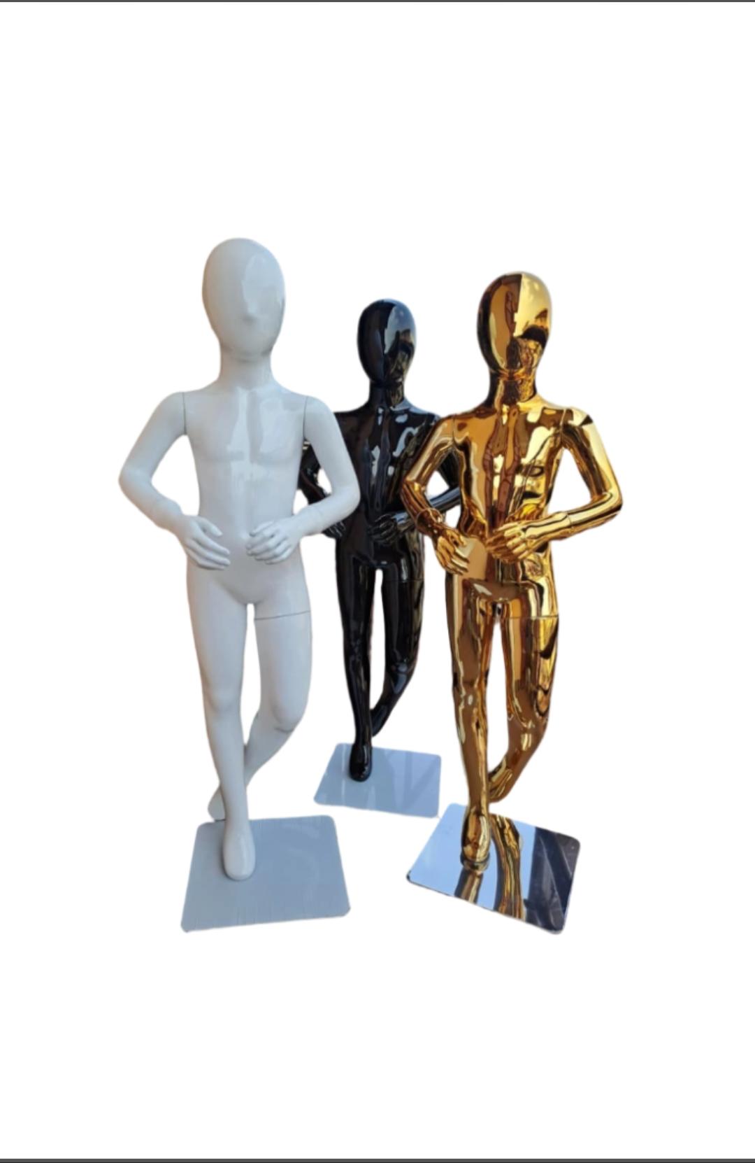 Full-Body Mannequins - White, Black & Gold